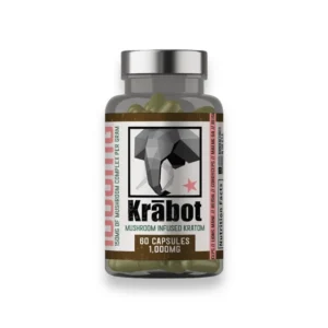 Krabot Kratom Mushroom Infused Capsules Green Maeng Da 1000mg